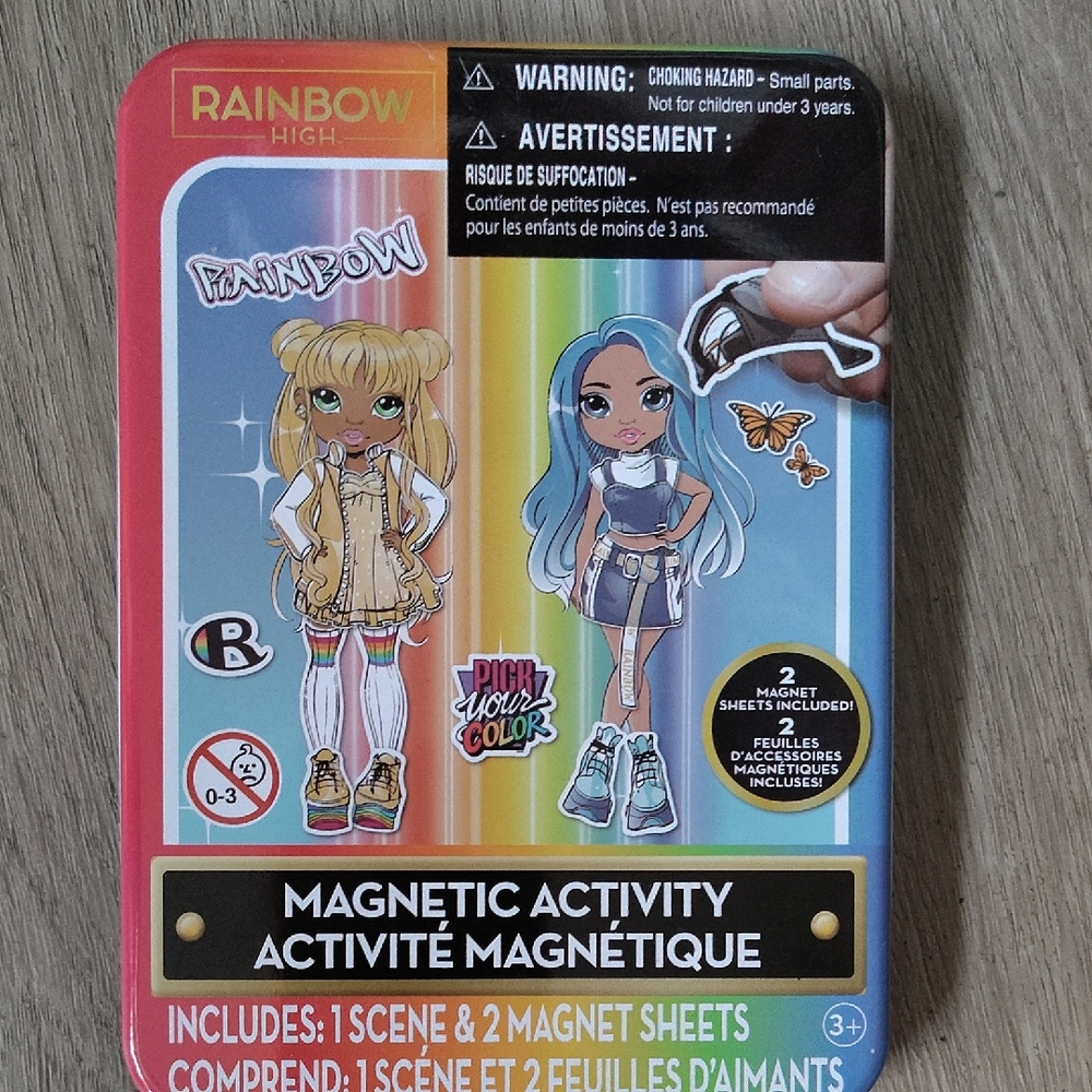 3 For $10🆕Rainbow High Magnetic Activity Set - Red, Blue, Yellow